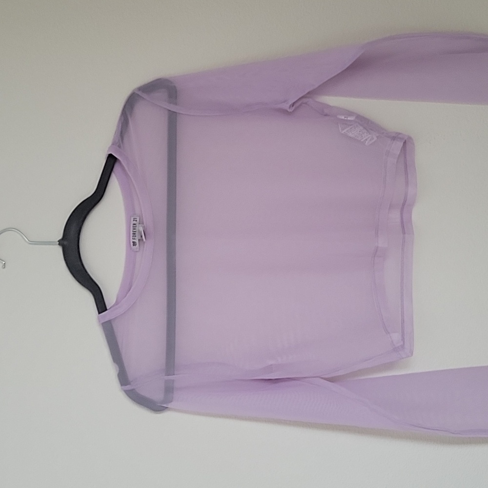 Purple mesh active top